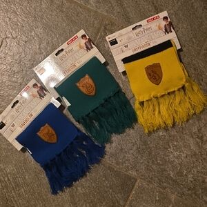 NEW Harry Potter Scarves Set Of 3 Ravenclaw, Slytherin And Hufflepuff